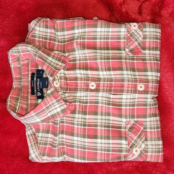Cremieux Short sleeve plaid button shirt large - Picture 5 of 5